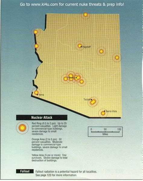 Nuclear War Fallout Shelter Survival Info For Arizona With Fema Target Maps