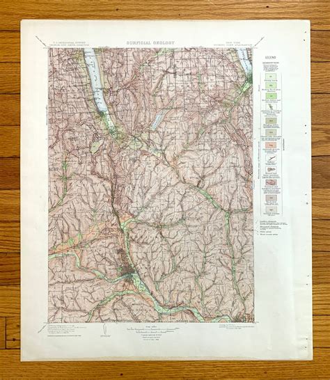 Antique Watkins Glen New York 1905 Us Geological Survey Topographic