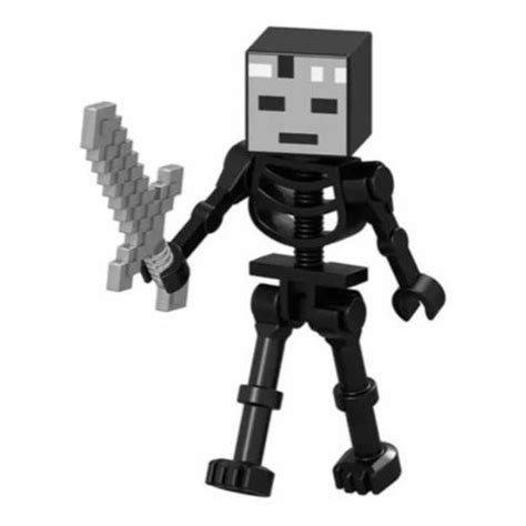 Boneco Blocos De Montar Esqueleto Wither Minecraft Em Promoção