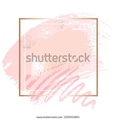 Golden Pink Nude Art Frames Modern Stock Vector Royalty Free 1209033805