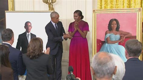 Obamas Return To White House For Official Portrait Unveiling Youtube