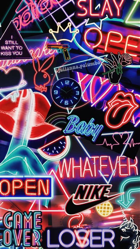 Neon Collage Wallpapers Wallpaper Cave