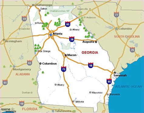 Georgia State Parks Map - Printable Map