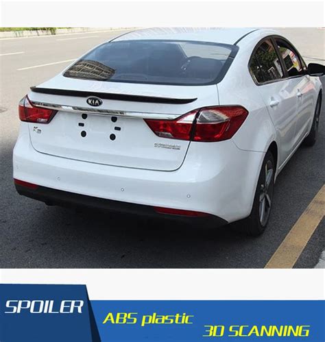 For Kia Forte K Spoiler High Quality Abs Material Car Rear Wing Primer