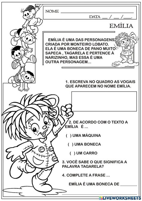 Leitura E Escrita Online Pdf Exercise For Ensinho Fundamental I Live Worksheets