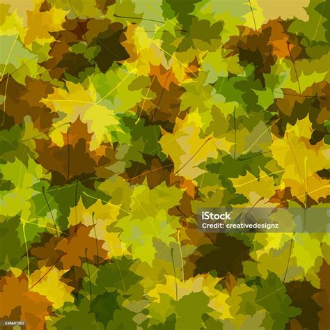 Abstract Fall Leaves Background Stock Illustration - Download Image Now ...