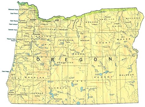 map of oregon