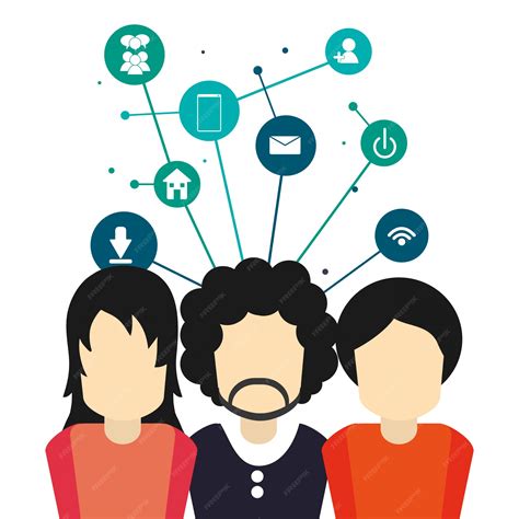 Relacionados A - Imagen de los iconos relacionados con la comunicación de la red social ...
