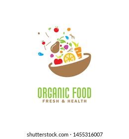 Organic Food Logo Vector Template Stock Vector (Royalty Free ...