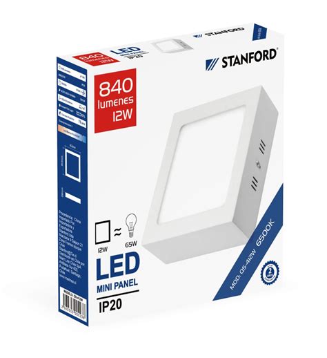 Panel Led Cuadrado Sobrepuesto STANFORD 6500K 24W Stanford Electric