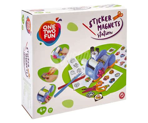 ONE TWO FUN ALCAMPO Máquina de pegatinas Juego creativo Máquina de