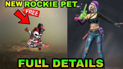 FREE FIRE NEW CHARACTER DASHA NEW PET ROCKY HOW TO NEW PET ROCKY FREE