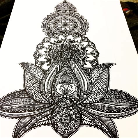 Mandala Lotus Drawing