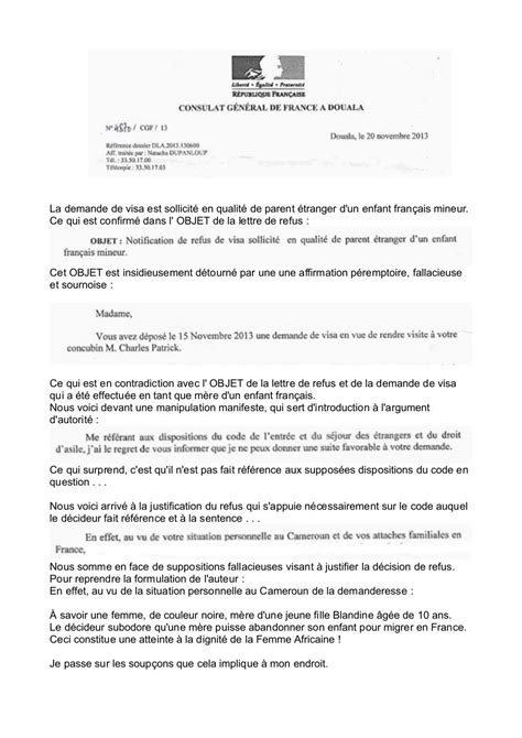 Exemple De Lettre De Recours Pour Refus De Visa Canada Partagez Lettre