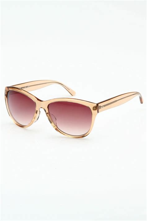 Blinde Routine Sunglasses In Light Brown Crystal Beyond The Rack Sunglasses Mirrored