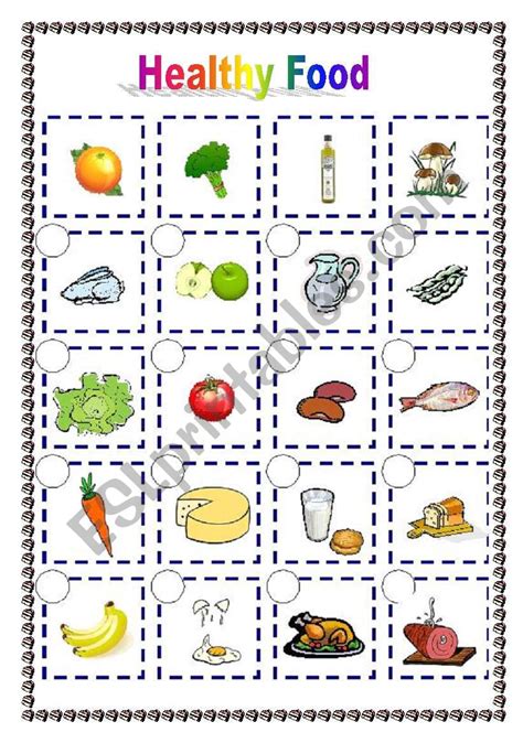 Free Printable Healthy Food Worksheets