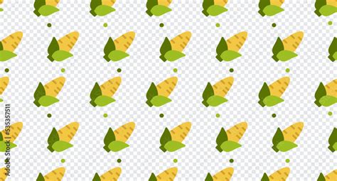 Corn seamless pattern cute background. Vector cute corns seamless ...