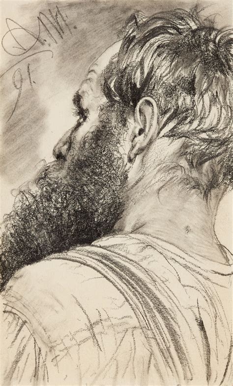 Bearded Man In Half Profile Lot