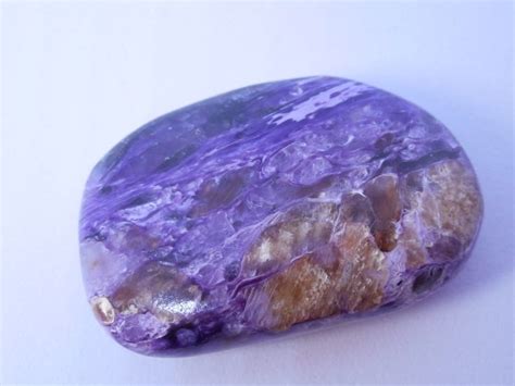 Rare Natural Charoite Palm Stone