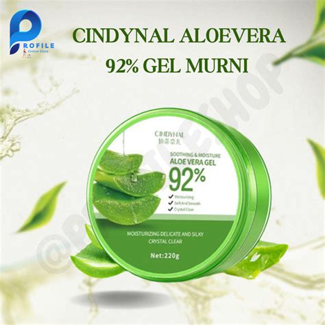 Jual BPOM CINDYNAL Aloevera 92 Gel Murni Natural 220g Pelembab Wajah