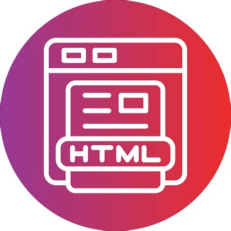 Dise O Vectorial Estilo De Icono Html Vector Premium