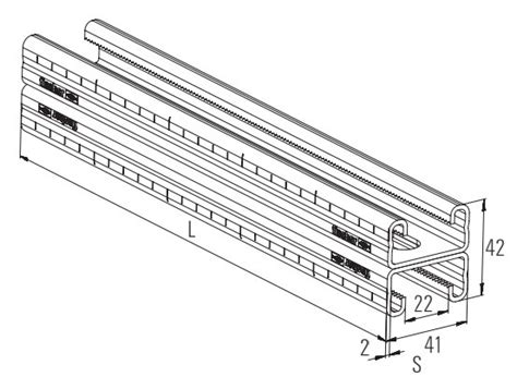 Профиль монтажный Н-образный 41х42х2,0х3000 мм Fischer FUS 21D 537659 ...