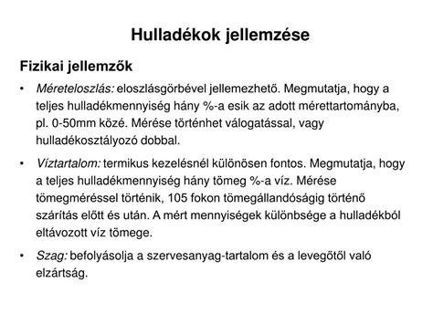 PPT Hulladékok csoportosítása hulladékgazdálkodás PowerPoint