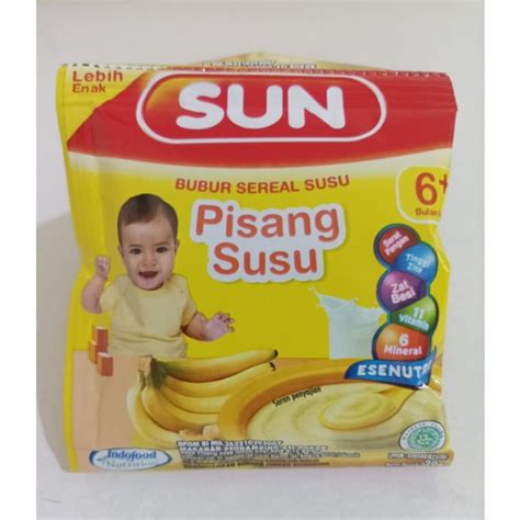 Jual Bubur Sun Pisang Susu 20gr Serenceng 8 Sachet Shopee Indonesia