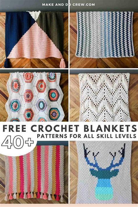40+ Free Crochet Blanket + Afghan Patterns | Captivating Designs