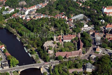 Halle Saale Aus Der Vogelperspektive Burg Giebichenstein In Halle