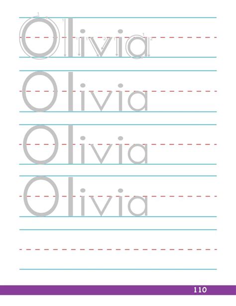 Olivia Name Tracing Worksheet Nametracing Worksheets