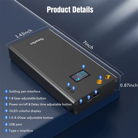 Buy Upgraded Portable Spot Welder With LCD Screen Seesii 80 Gears