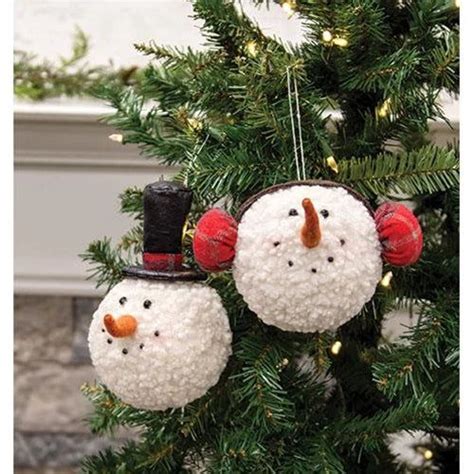 Winter Snowman Head Ornament In 2022 How To Make Ornaments Christmas