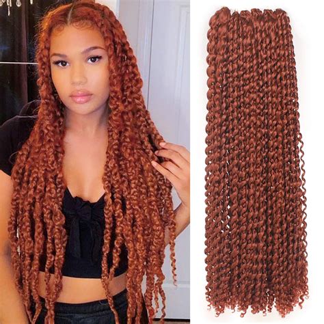 Buy Leeven 7 Packs 24 Inch Copper Red Passion Twist Hair For Butterfly Locs Long Bohemian 350