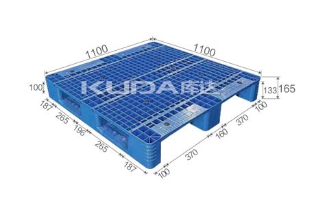 1111k网格川字（置钢管）塑料托盘江苏库达塑业科技有限公司