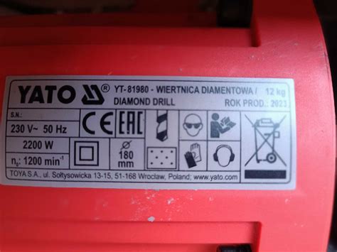 Wiertnica Diamentowa Yato YT 81980 Z Statywem 2200w Krotoszyn OLX Pl