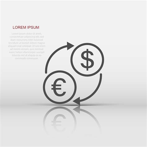 Premium Vector Currency Exchange Icon In Flat Style Dollar Euro