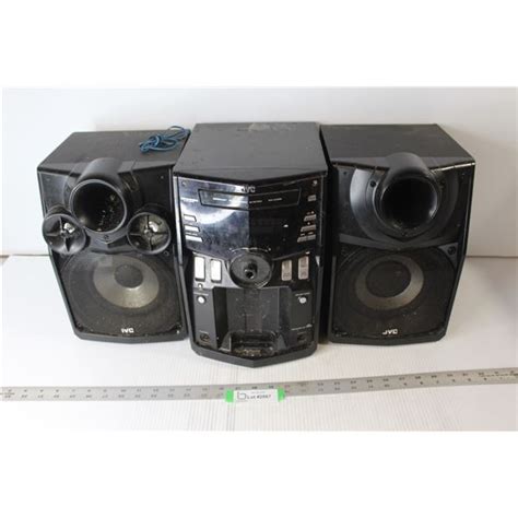 JVC Stereo System With Speakers - Untested - Bodnarus Auctioneering