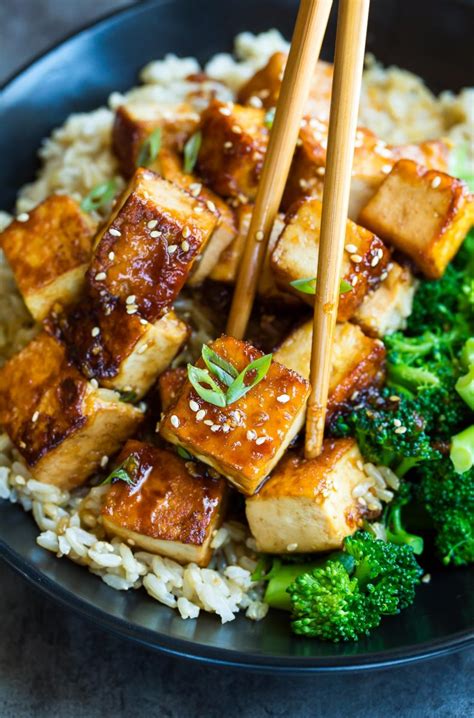 Honey Garlic Tofu Recipe Peas And Crayons