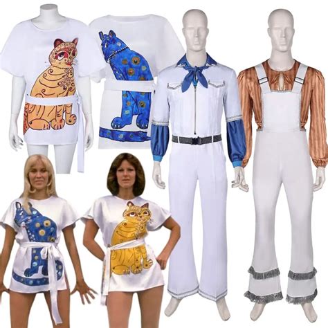 Abba Costume Cosplay Disguise Abba Women Men Anni Frid Agnetha Cat