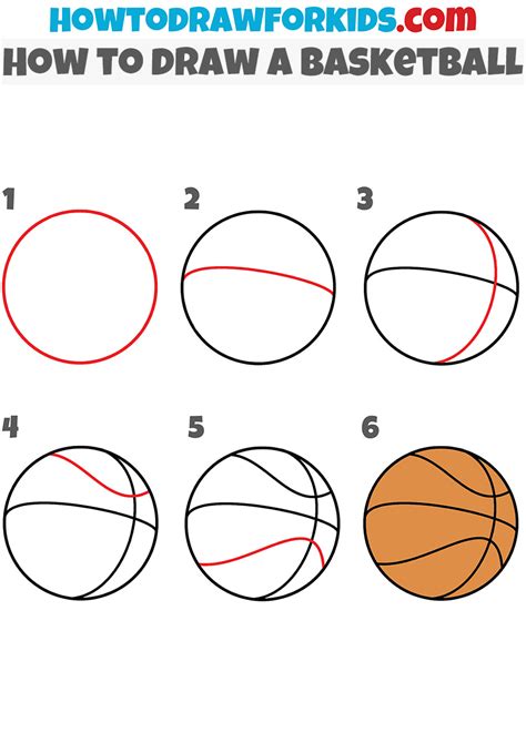 How to Draw a Basketball - Easy Drawing Tutorial For Kids