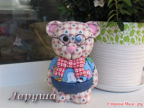 Мишка из пенопласта. Техника "пэчворк без иглы". - Страна Мам