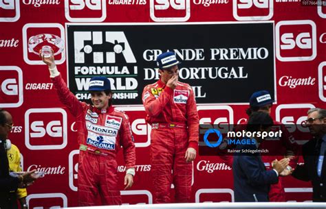 Ayrton Senna 2nd Position Nigel Mansell 1st Position And Alain