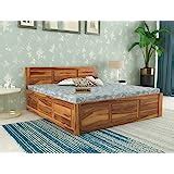 GANPATI ARTS Sheesham Wood Armania King Size Bed With Box Storage For