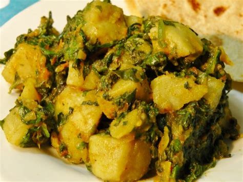 Aloo Palak Sabzi Madhura S Recipe