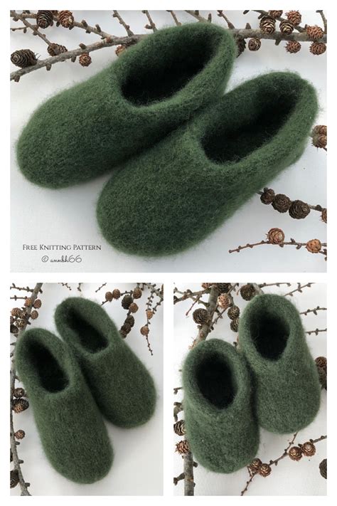 Felted Slipper Free Knitting Pattern Knitting Pattern