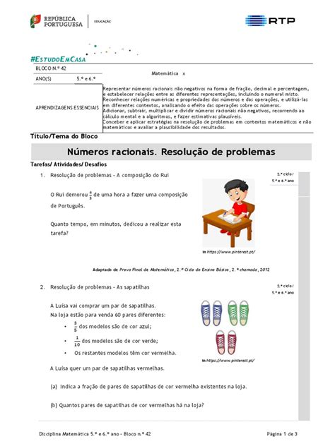 Problemas Com Números Racionais - Resolução de Problemas com Números Racionais | PDF | Número racional ...