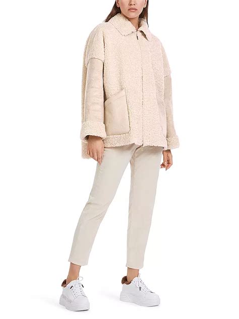 MARC CAIN Wendejacke In Felloptik Creme