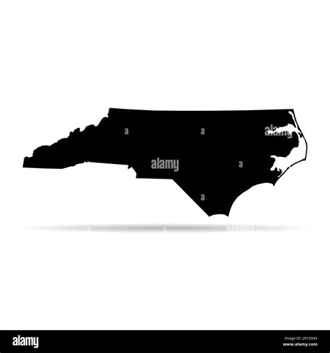 North Carolina Map Shape United States Of America Flat Concept Symbol