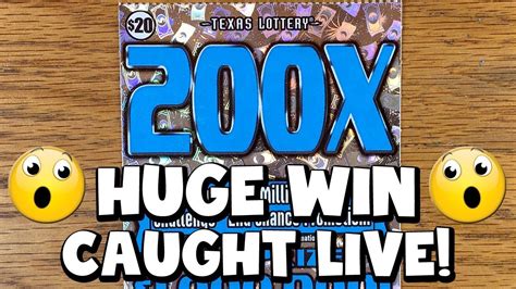 Huge Win Not Mine On 20 200x Caught Live Texas Lottery Scratch Offs Youtube